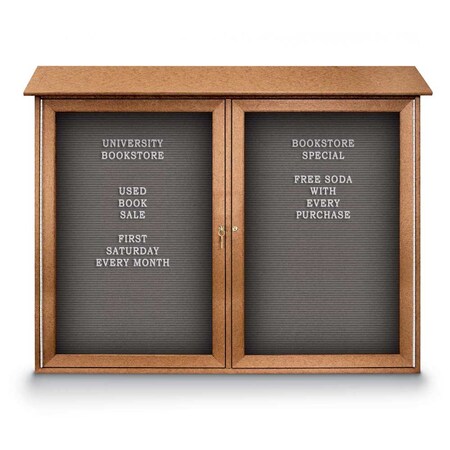 United Visual Products Indoor Enclosed Combo Board, 48"x36", Satin Frame/Black & Burgundy UVCB4836-BLACK-DBURGU